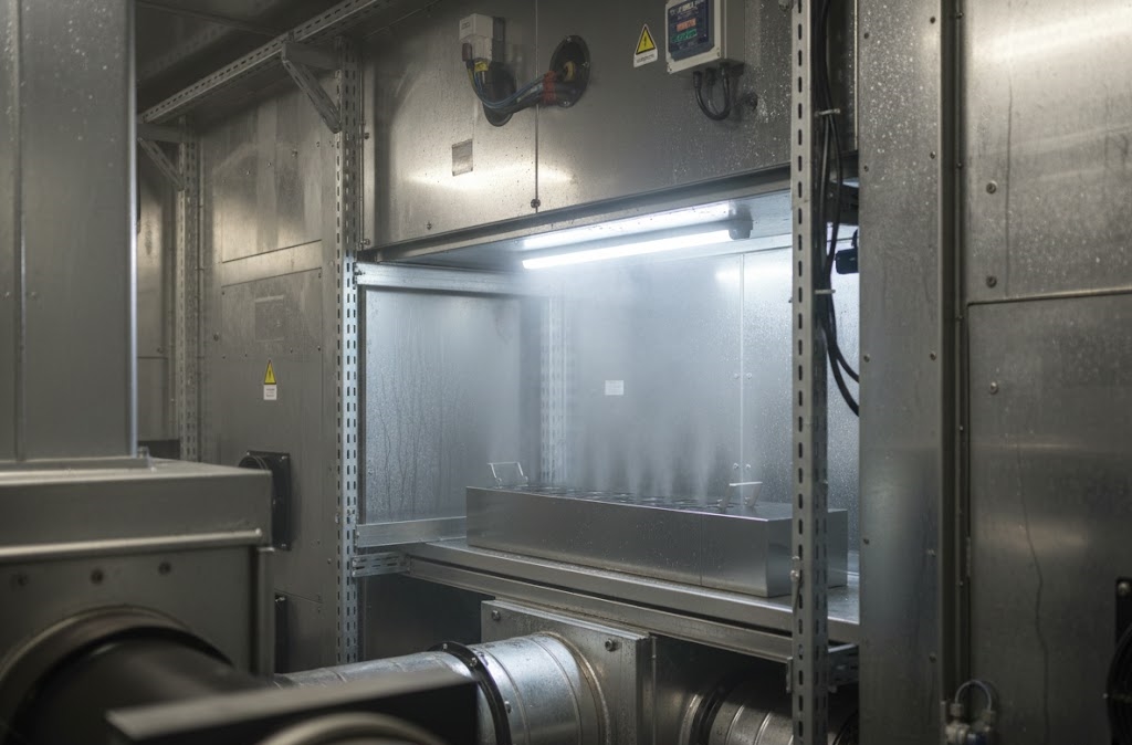 ahu içinde ultrasonik nemlendirme sistemi